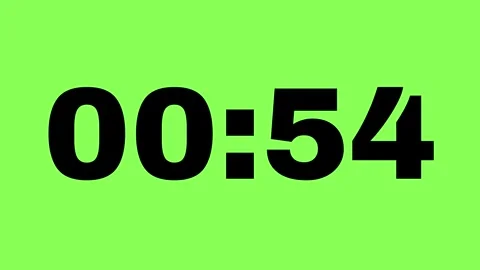 1 minute's timer animation with every second in green screen background. Stock Footage 309480213