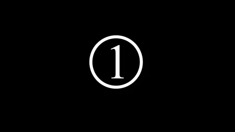 1 number icon animation video Stock Footage 294938614