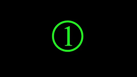 1 number icon animation video Stock Footage 294938616