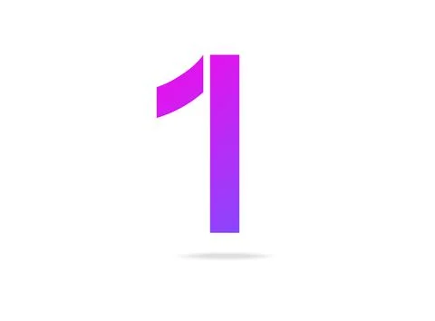 1 number logo icon design. For brand label, desing template elements, creativ Stock Illustration