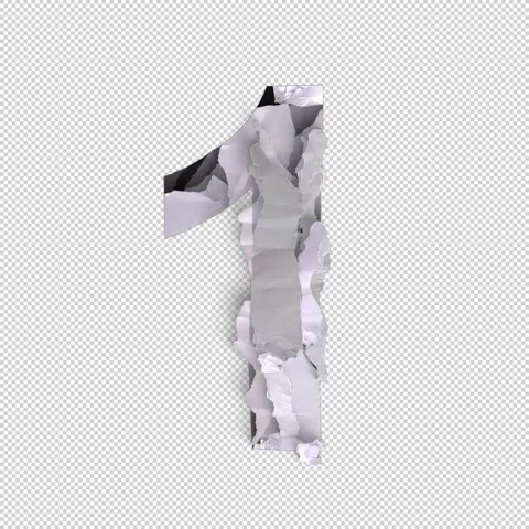 1 Number Shred Video stock 293928694