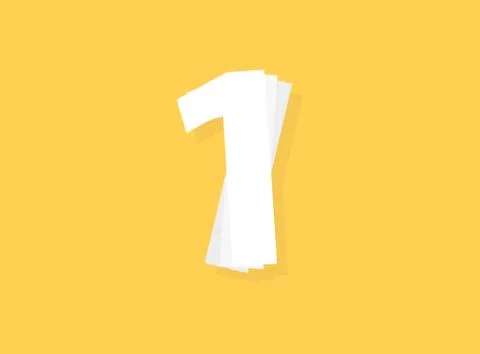 1 Number vector font,  modern layers design alphabet. Eps10 illustration Stock Illustration