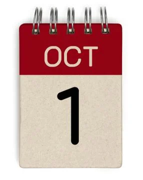 1 oct calendar Stock Illustration