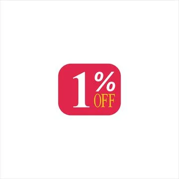 1 offer tag discount vector icon stamp on a white background Illustrazione stock
