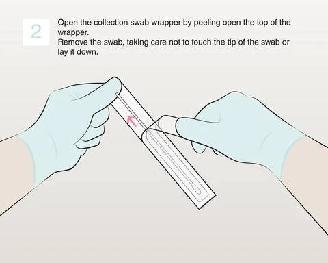 1-Open the collection swab.wrapper Stock Illustration