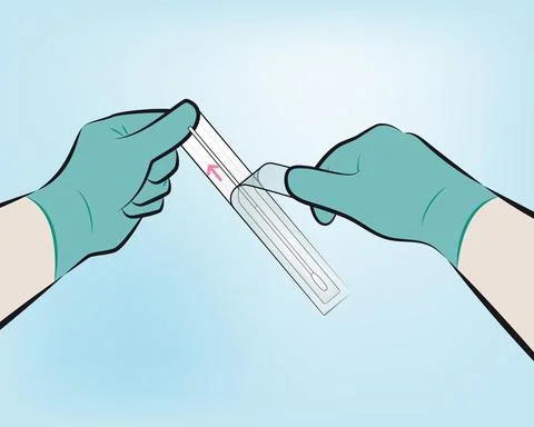 1-Open the collection swab.wrapper 库存插图