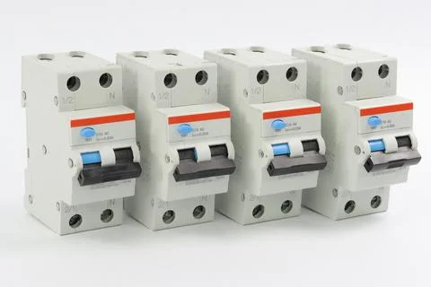 1-phase 2-pole automatic differential  protection. Stock Photos