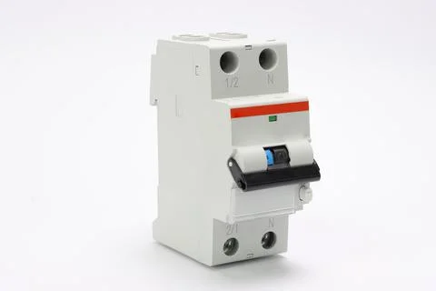 1-phase 2-pole automatic differential  protection. Stock Photos
