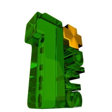 1 plus. Stock Illustration