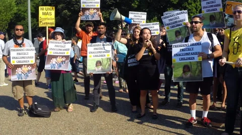 #1 protest rally for immigrant children at the White House in Washington, DC Stock Footage 40314407