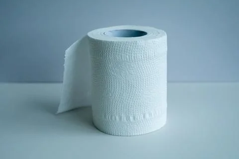 1 roll of tissue with a white background. Stock Photos
