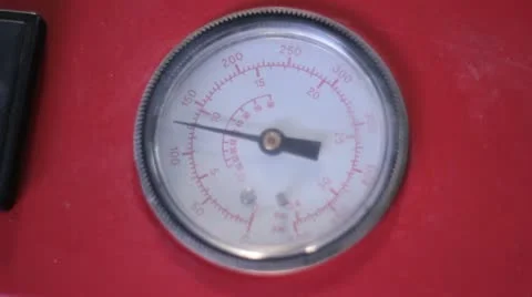 1 Round pressure gauge Stock Footage 21192076