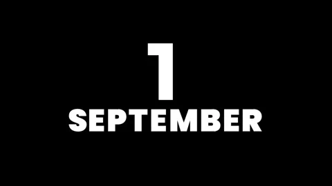 1 September text animation Stock Footage 316542761