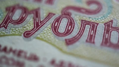 1 Soviet Ruble Cash Stop Motion Stock Footage 136415022