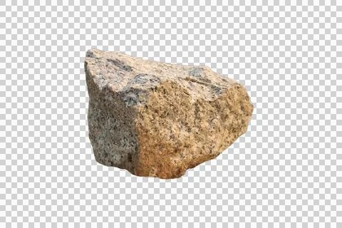 1 stone isolated on transparent background. Stock Photos