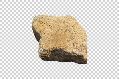 1 stone isolated on transparent background. Stock Photos