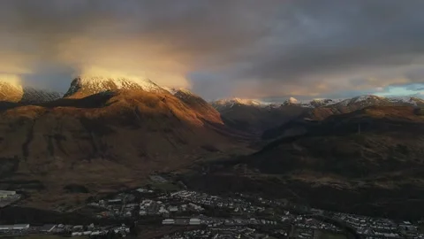 #1 Sunset over Ben Nevis, Fort William , Scotland Stock-Footage 219895851