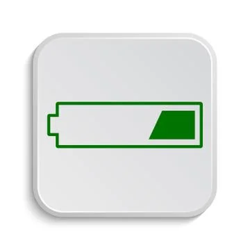 1 third charged battery icon. Internet button on white background.. Stock Illustration