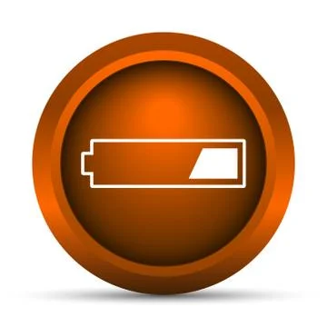 1 third charged battery icon. Internet button on white background.. Stock Illustration