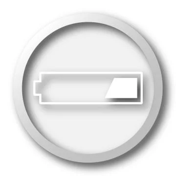 1 third charged battery icon. Internet button on white background.. Stock Illustration