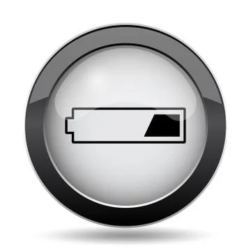 1 third charged battery icon. Internet button on white background.. Stock Illustration