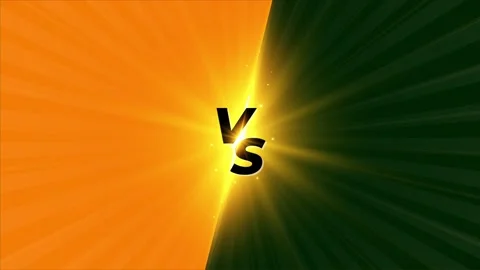 1 vs 1 Players Teams Photo Reveal Animation Background Stock Footage 221592736