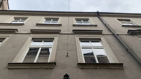 1 wall with windows and 1 lamp Stock Footage 122360667