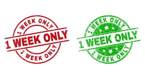 1 WEEK ONLY Round Badges Using Rubber Texture Stock Illustration