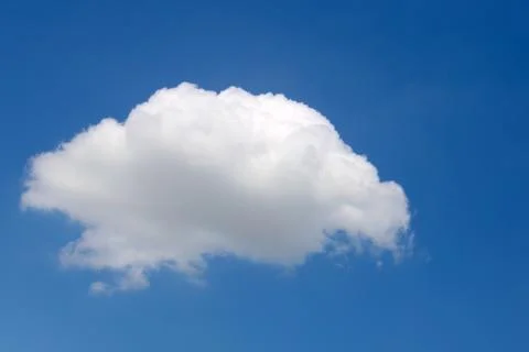 1 white cloud in the sky background. Stock Photos