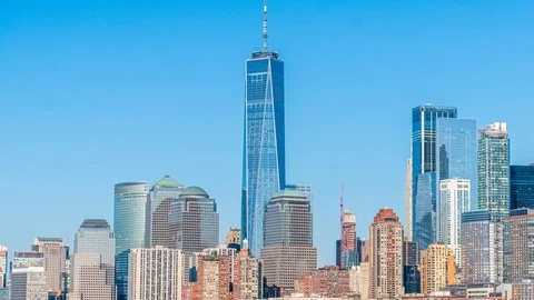 1 World Trade Center Hyperlapse New York 2020 Stock Footage