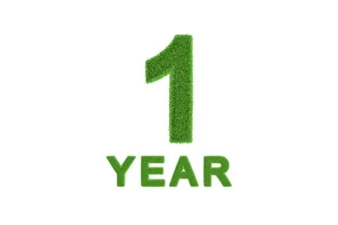 1 year eco-friendly anniversary celebration Stock Illustration