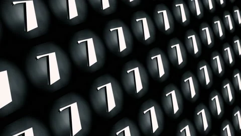 10 to 0 countdown matrix tile pattern on black background Stock Footage 163974069