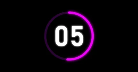 10-0 countdown timer  animation in neon effect. 動画素材 281309166
