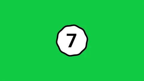 10 to 0 Countdown Timer Animation on Green Screen Background Stock Footage 330115450