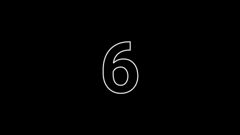 10 to 0 Countdown Timer Animation on Black Background 4K Stock Footage 337237080