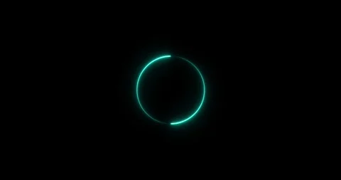 10 to 0 second modern digital countdown timer neon circle light style on black b Stock Footage 339003280
