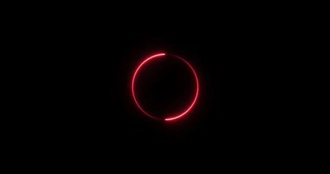 10 to 0 second modern digital countdown timer neon circle light style on black b Stock Footage 339003281