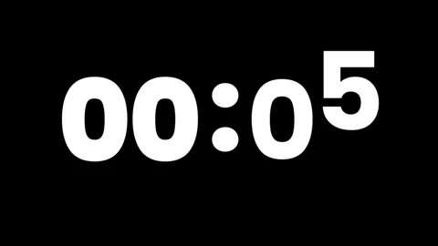10 to 0 seconds countdown timer animation isolated on black background Stock Footage 328276216