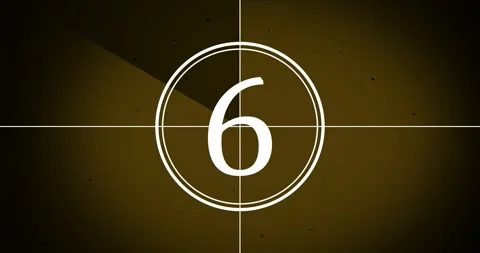 10 to 0 seconds countdown with vintage film featuring grain texture with scratch 스톡 동영상 335699569