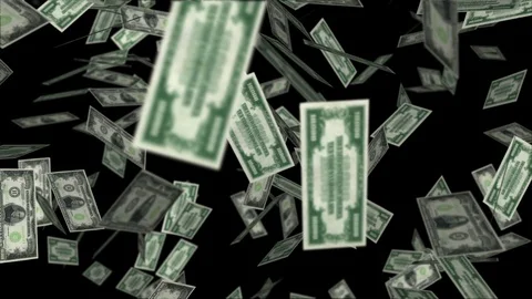 10 000 Dollar Notes Falling Stock Footage 86917158