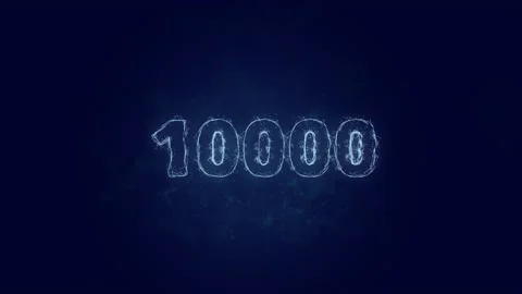10 000 text. Plexus with text 10 000. Plexus. 4K video Stock Footage 171627189