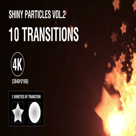 10-in-1 (4K) Shiny Particles Transition vol.2 - gold Stock Footage 69601806