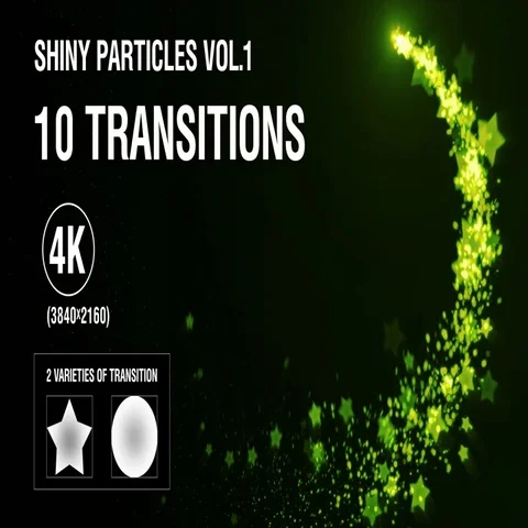 10-in-1 (4K) Shiny Particles Transition vol.1  - magic Stock Footage 69706432