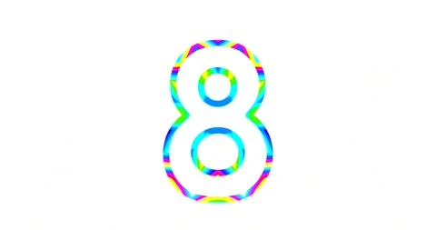 10 to 1 Countdown Numbers Ranking Trippy Game Timer Rank 스톡 동영상 154566181