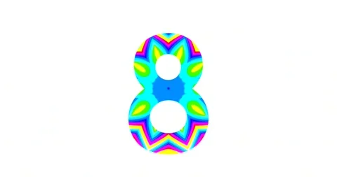 10 to 1 Countdown Numbers Ranking Colorful Game Timer Rank Stock Footage 154566650