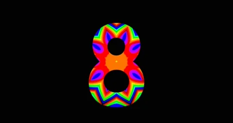 10 to 1 Countdown Numbers Ranking Rainbow Game Timer Rank Stock Footage 154566652