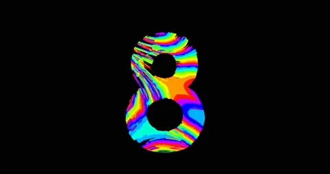 10 to 1 Countdown Numbers Ranking Colorful Game Timer Rank Stock Footage 154567251