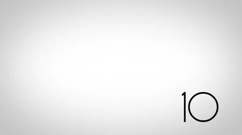 10 to 1 Countdown Slide In (24fps) Stock Footage 36396377