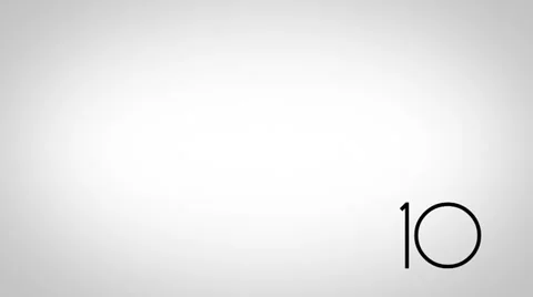 10 to 1 Countdown Slide In (25fps) Stock Footage 36396371