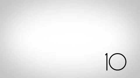 10 to 1 Countdown Slide In (30fps) Stock Footage 36396985